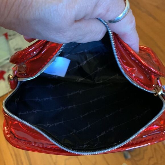 Kendall and Kylie black velvet and red shiny Crossbody and or make up bags. NWT - Picture 7 of 13